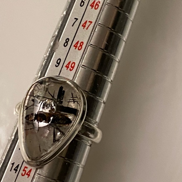 925 Strrling Silver Rutilated Quartz size 6 - Picture 5 of 10